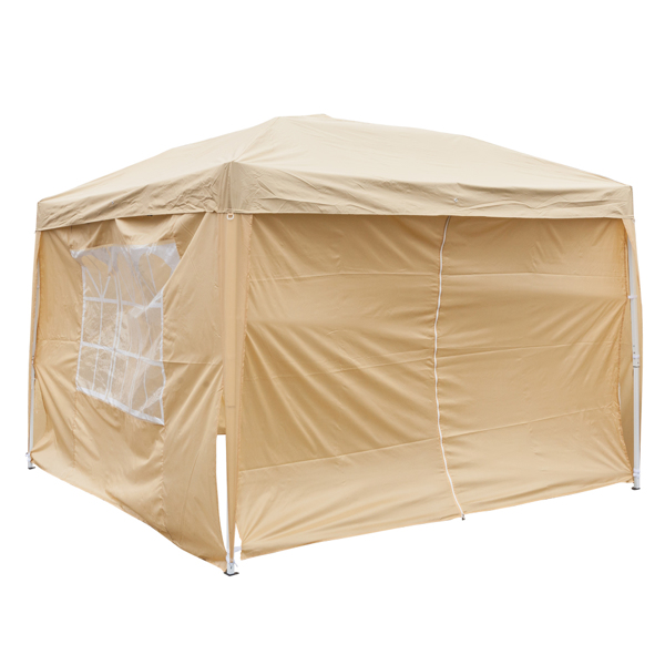 3 x 3m Two Doors & Two Windows Practical Waterproof Right-Angle Folding Tent Khaki