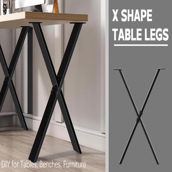 28''H Table legs, Modern Office Desk Legs, Heavy Duty Iron and Industrial Design, DIY Metal Furniture Legs for Coffee Dinning Table, Bench Stool, Cabinet, Sofa, Chair (Dismount 28”H x 24”W, 2PCS)