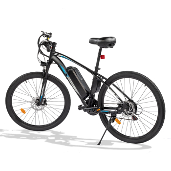 Vélo électrique, VTT électrique, 27.5\\" Ville E-Bike Adulte, Vélo électrique avec Batterie Amovible 36V 13Ah,7 Vitesses Bleu et Noir