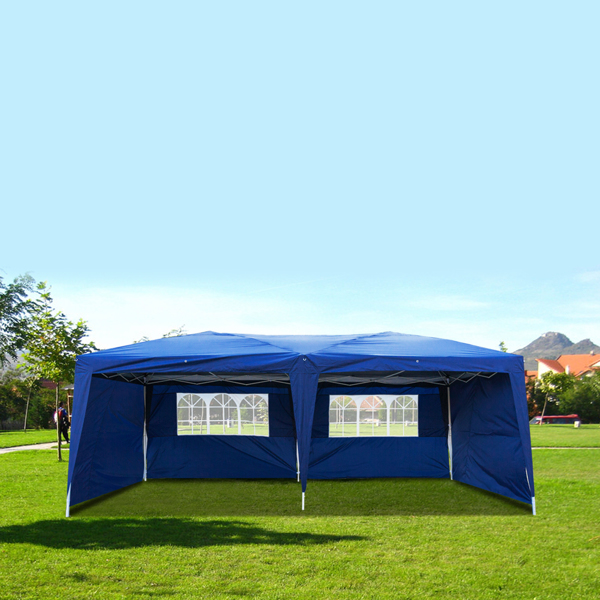 Lotto 3 x 6m Two Windows Practical Waterproof Folding Tent Blue