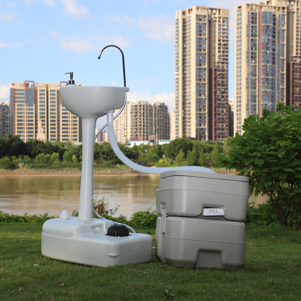  Portable Removable Outdoor Hand Sink with Portable Toilet  （Same as 46793540）