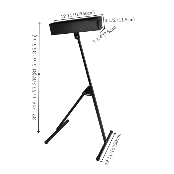 Tattoo Armrest Stand Tripod Black Tattoo Arm Rest Stand Adjustable Height for Tattoo Supplies（No shipment on weekends）