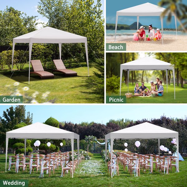 3 x 3m Practical Waterproof Right-Angle Folding Tent White