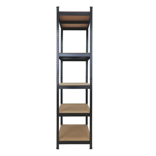 45 x 90 x 180cm 5 Tiers Powder Coated Storage Rack Black