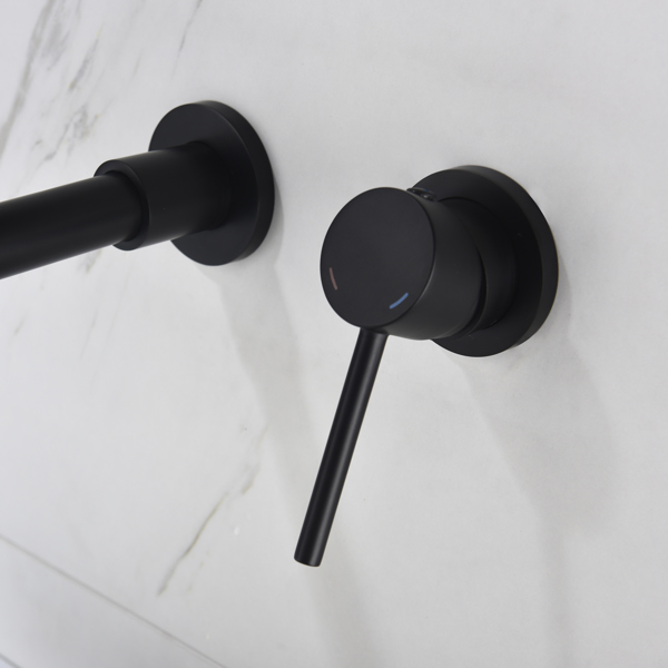 Single Lever Handle Wall Mounted Bathroom Faucet