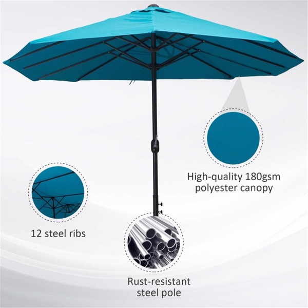 Outdoor beach umbrella/Double-Sided Market Umbrella  ( Amazon Shipping)（Prohibited by WalMart）