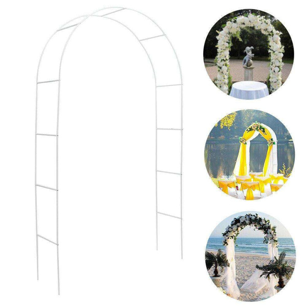 8ft H Metal Garden Arch Trellis,Adjustable Arbor Trellis for Garden Climbing Plants Support 