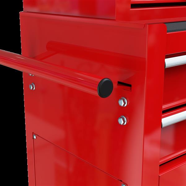 High Capacity Rolling Tool Chest with Wheels and Drawers, 8-Drawer Tool Storage Cabinet--RED