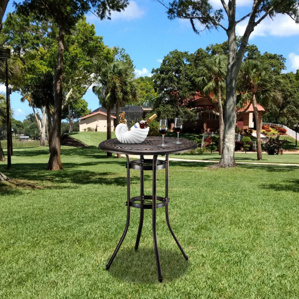 32*32*41" Outdoor Cast Aluminum Round Dining Table