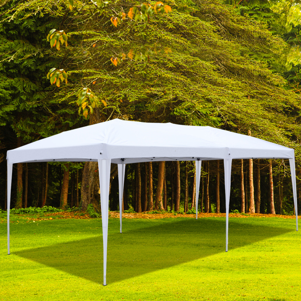 3 x 6m Home Use Outdoor Camping Waterproof Folding Tent with Carry Bag White