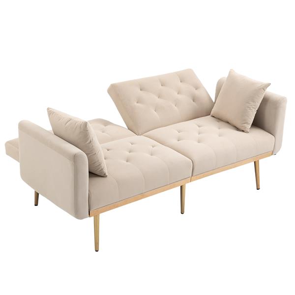 Velvet  Sofa , Accent sofa .loveseat sofa with metal  feet