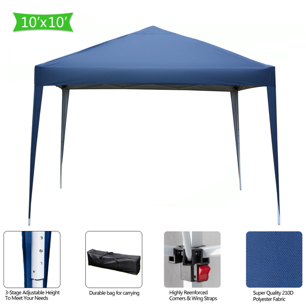 3 x 3m Practical Waterproof Right-Angle Folding Tent Blue