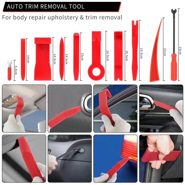 24 stainless steel long distance car emergency key hook red warped roadside emergency kit Car trim removal kit, doors and Windows with air wedge pump combination tools