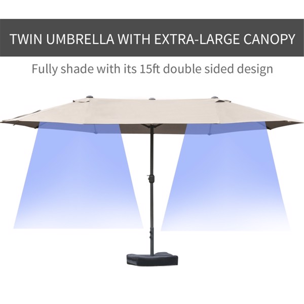 Outdoor beach umbrella/Double-Sided Market Umbrella  ( Amazon Shipping)（Prohibited by WalMart）