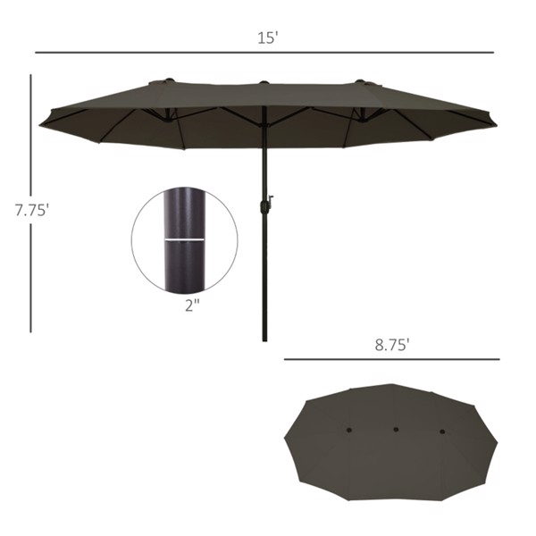 Outdoor beach umbrella/Double-Sided Market Umbrella  ( Amazon Shipping)（Prohibited by WalMart）