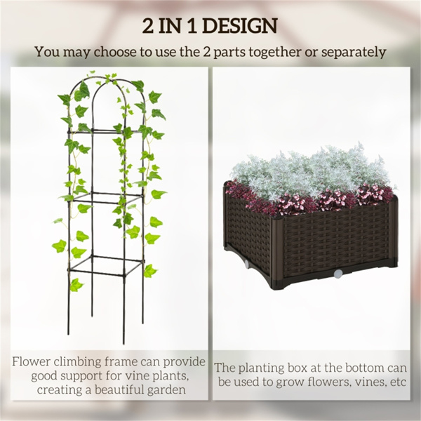 Planter、Flower shelf, Garden Bed with Trellis