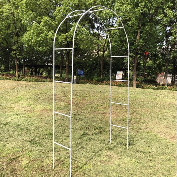 8ft H Metal Garden Arch Trellis,Adjustable Arbor Trellis for Garden Climbing Plants Support 