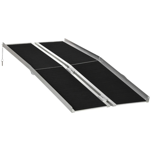 6' Threshold Ramp,Portable Wheelchair Ramp,Carpeted Foldable Handicap Ramp