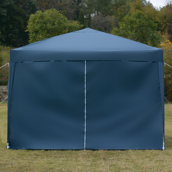 3 x 3m Two Doors & Two Windows Practical Waterproof Right-Angle Folding Tent Blue