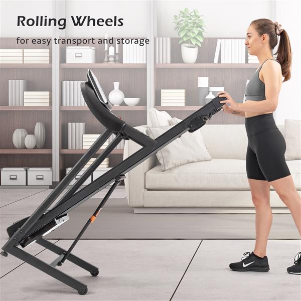 Electric Motorized Treadmill with Audio Speakers, Max. 10 MPH and Incline for Home Gym