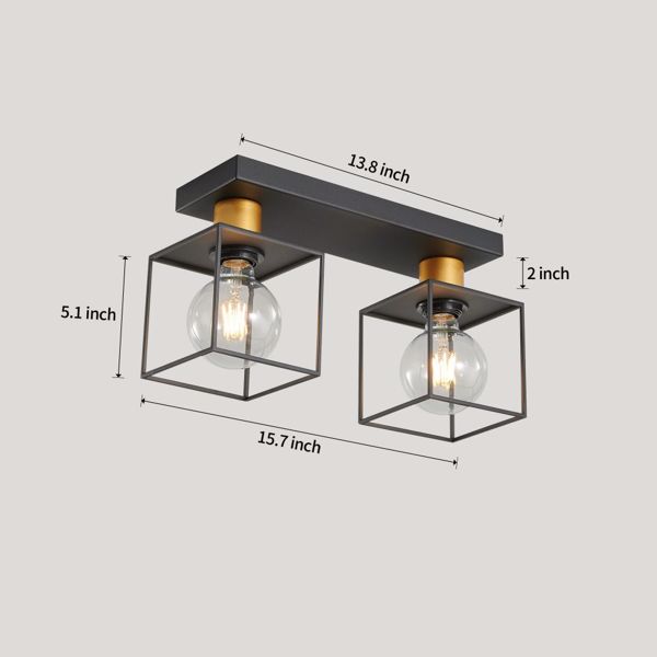 Kimbler 2-Semi Flush Mount Kitchen Pendent Light[No Bulb][Unable to ship on weekends, please place orders with caution]