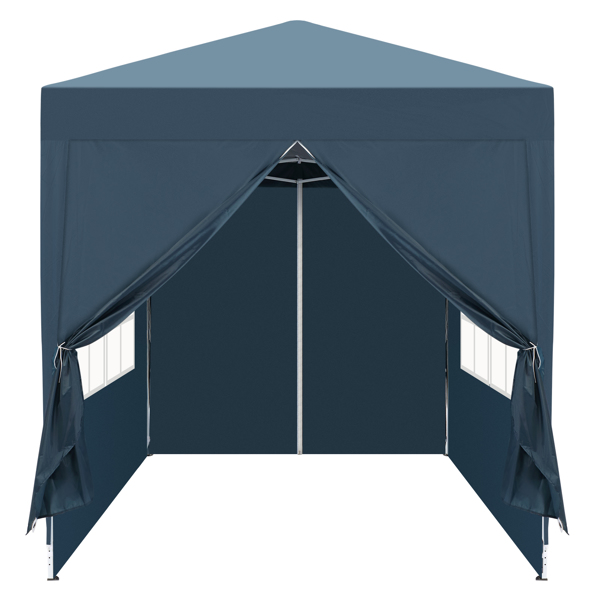 2 x 2m Two Doors & Two Windows Practical Waterproof Right-Angle Folding Tent Blue