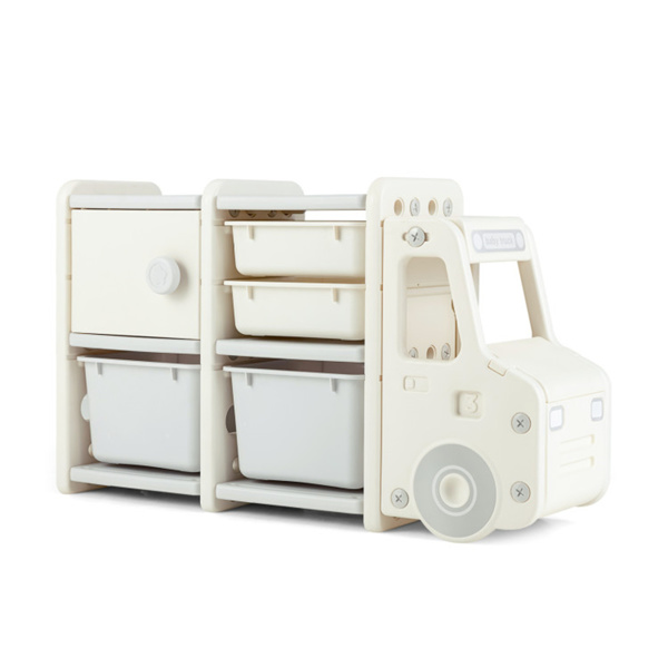 Cute Truck-shaped Organizer with Plastic Bins