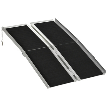 4\\' Threshold Ramp,Portable Wheelchair Ramp,Carpeted Foldable Handicap Ramp