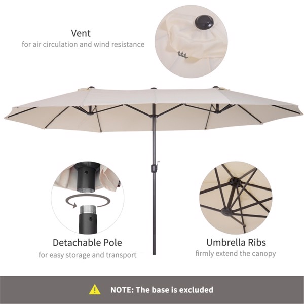 Outdoor beach umbrella/ Double-SidedMarket Umbrella   ( Amazon Shipping)（Prohibited by WalMart）