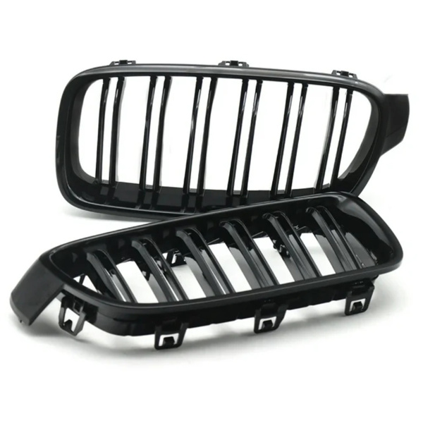 For BMW 13-19 F30 F31 3-Series 320i 328i Front Kidney Grille Grill Gloss Black