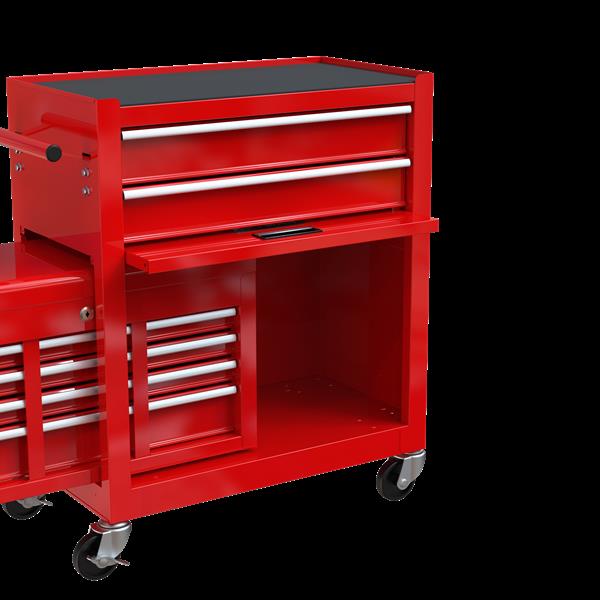 High Capacity Rolling Tool Chest with Wheels and Drawers, 8-Drawer Tool Storage Cabinet--RED