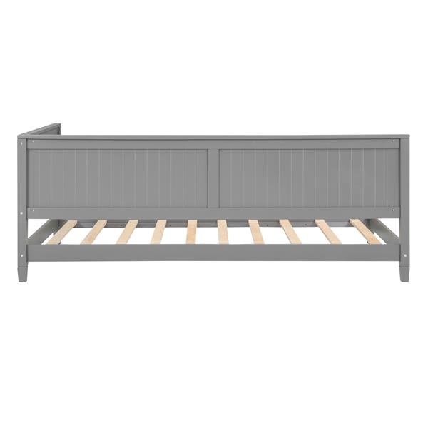 Twin Size Wood Daybed/Sofa Bed, Gray