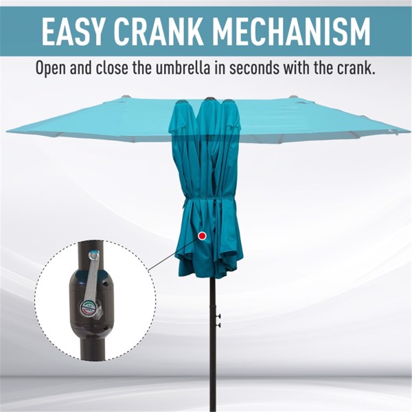 Outdoor beach umbrella/Double-Sided Market Umbrella  ( Amazon Shipping)（Prohibited by WalMart）