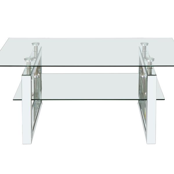 W 39.4" X D 19.7 " X H 17.7" Transparent tempered glass coffee table, coffee table