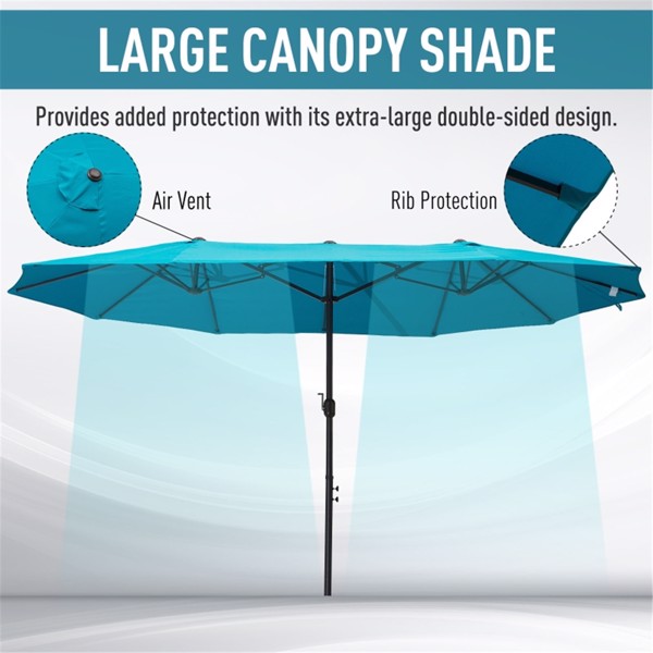 Outdoor beach umbrella/Double-Sided Market Umbrella  ( Amazon Shipping)（Prohibited by WalMart）