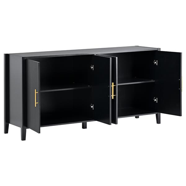 Accent Storage Cabinet Sideboard Wooden Cabinet with Metal Handles for Hallway, Entryway, Living Room