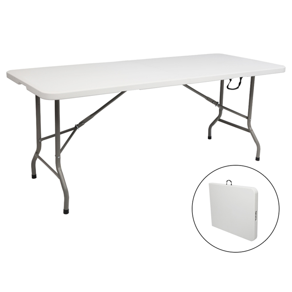 6' Folding Table Portable Plastic Indoor Outdoor Picnic Party Dining Camping Tables