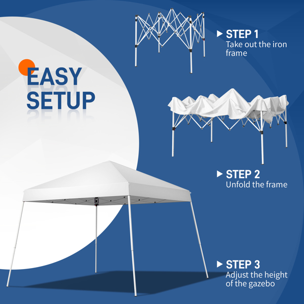 3 x 3M Portable Home Use Waterproof Folding Tent White