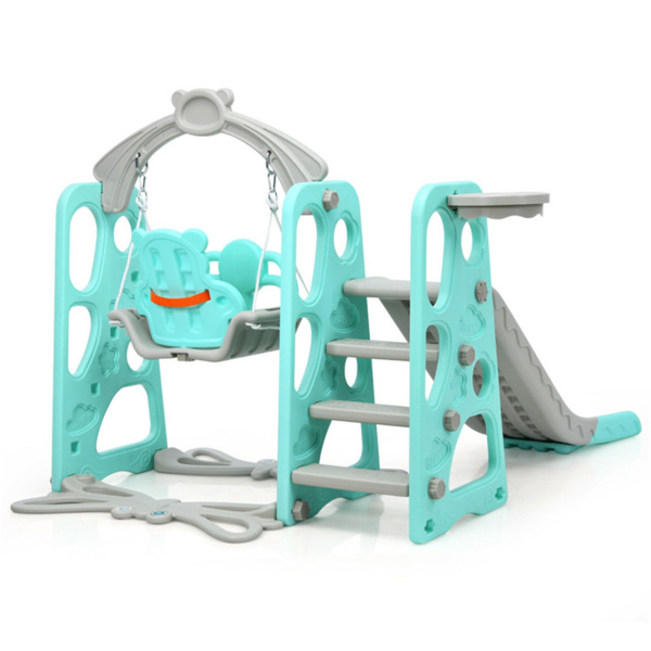 4 in 1 Toddler Swing and Slide Set, Kids Slide with Climber,Baby Playground Set