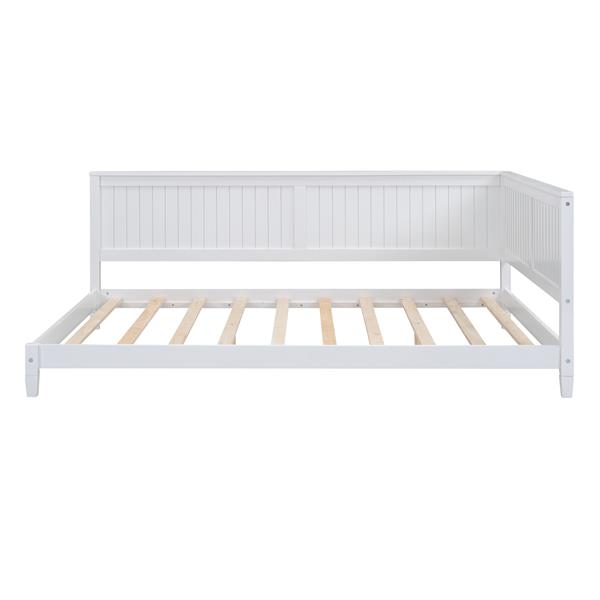 Full Size Wood Daybed/Sofa Bed, White