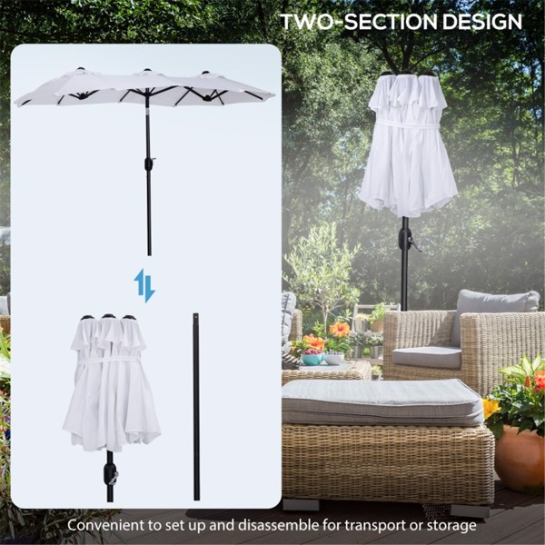 Outdoor beach umbrella /Double-sided Umbrella  ( Amazon Shipping)（Prohibited by WalMart）