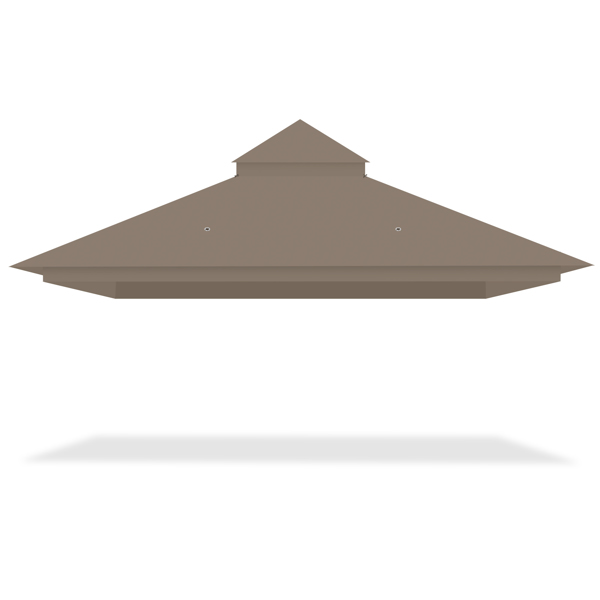 Replacement Canopy Top, 12X10ft 2T Waterproof Finial Classic Gazebo Top Tan (1pc Top Cloth Only) --No shipments on weekends