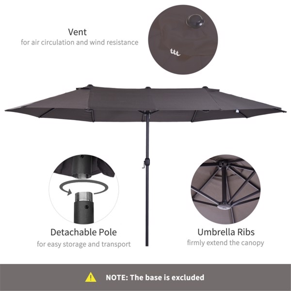 Outdoor beach umbrella/Double-Sided Market Umbrella  ( Amazon Shipping)（Prohibited by WalMart）