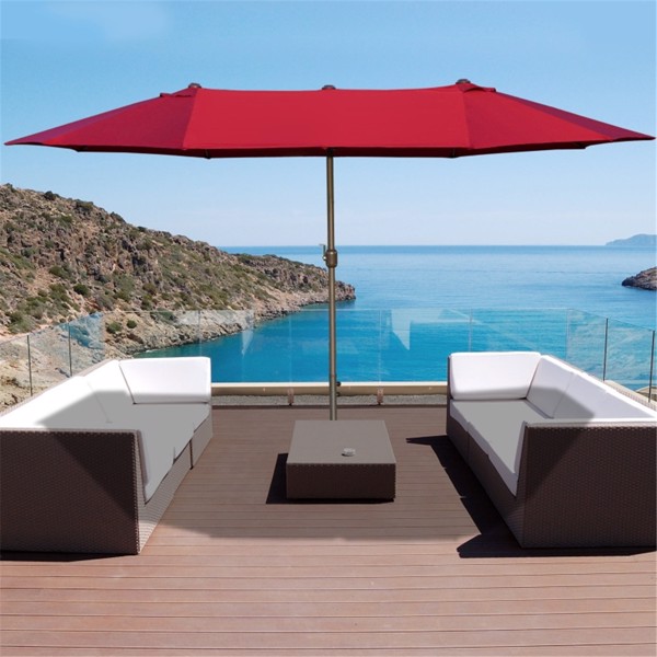 Outdoor beach umbrella/Double-Sided Market Umbrella  ( Amazon Shipping)（Prohibited by WalMart）