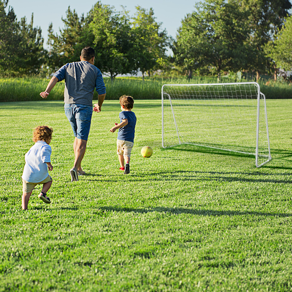 8' x 5' Soccer Goal Training Set with Net Buckles Ground Nail Football Sports