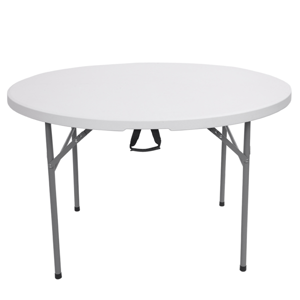 48inch Round Folding Table Outdoor Folding Utility Table White