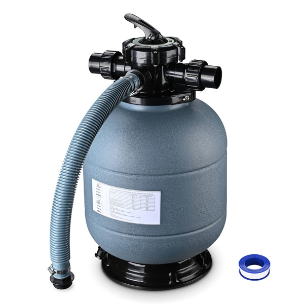 12in Sand Filter Pump for Above Ground Pool Filter features design flow rate up to 35.2 GPM and max,Enhanced Circulation for Crystal-Clear Pool (No shipments on weekends)