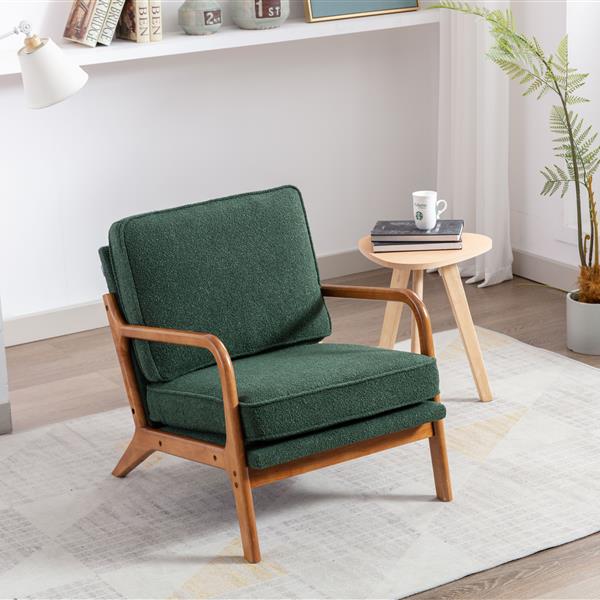 Wood Frame Armchair,  Modern Accent Chair Lounge Chair for Living Room