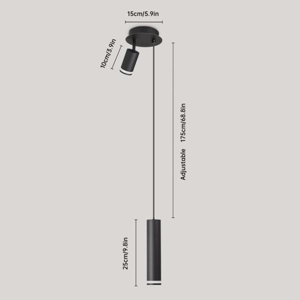 Angelina 2 - Light Cylinder Linear LED Pendant[No Bulb][Unable to ship on weekends, please place orders with caution]