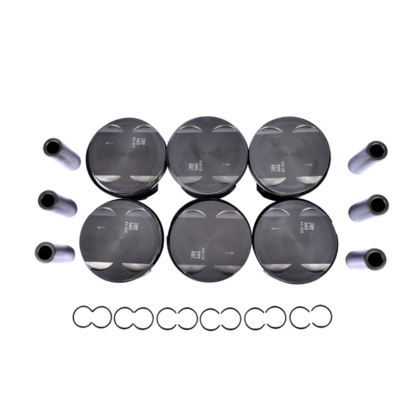 6pcs 84.00mm Pistons & Rings Set For BMW E46 E39 E60 E83 E85 M54B25 11257512526